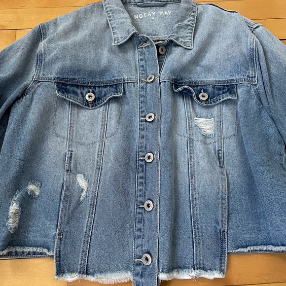 NOISY MAY - Reversed Style Denim Jacket - Picture 2 of 7